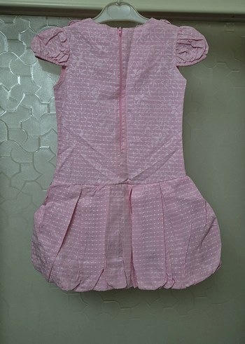 3-4 yaş Pembe Kız Çocuk Kolsuz Fırfırlı Elbise - Görsel 4