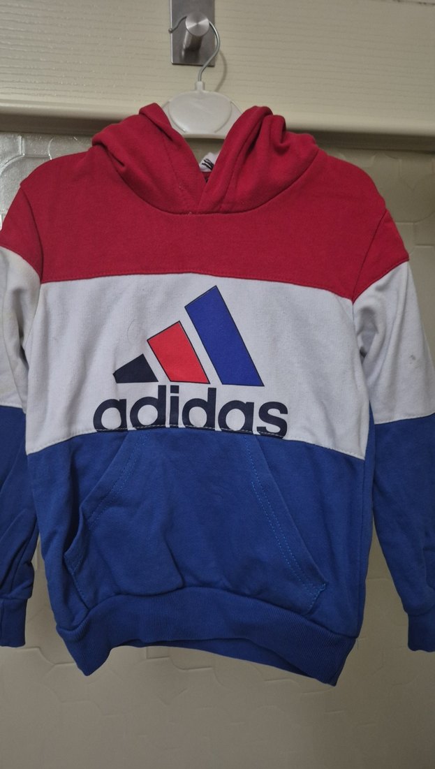 5 yaş Adidas Kapüşonlu Renkli Erkek Sweatshirt - Görsel 2
