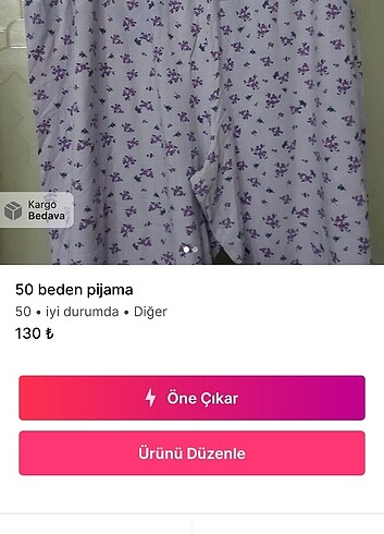 48/50 beden arası pijamalar