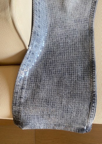 Zara Gri Kadın Düğmeli Jean Zara