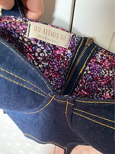 xs Beden Denim kot büstiyer