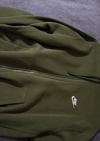 Erkek Haki Fermuarlı Sweatshirt - Görsel 4