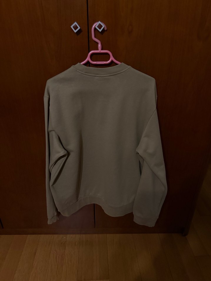 Bej Erkek Oversize Sweatshirt - Görsel 4