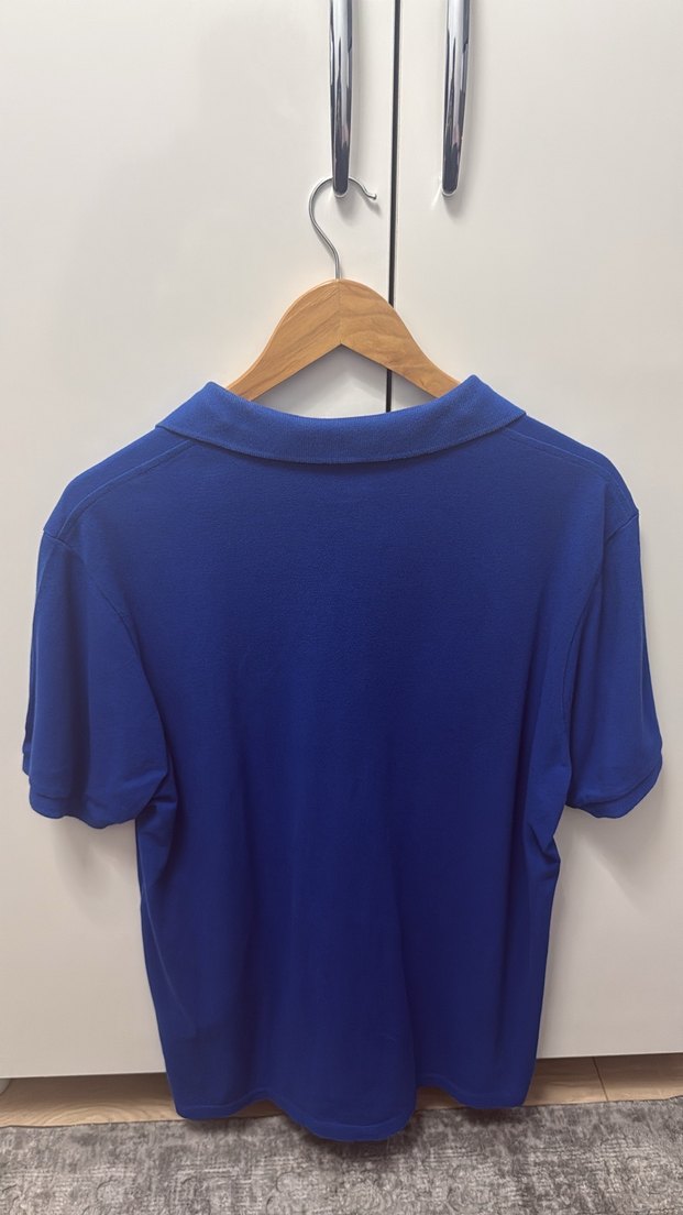 Erkek Mavi Polo Yaka Kısa Kollu Tişört XL - Görsel 2