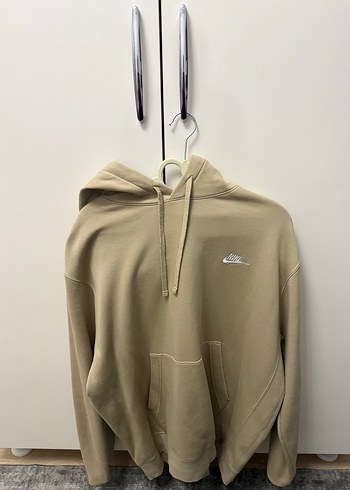 Bej Kadın Kapüşonlu Sweatshirt - Görsel 3