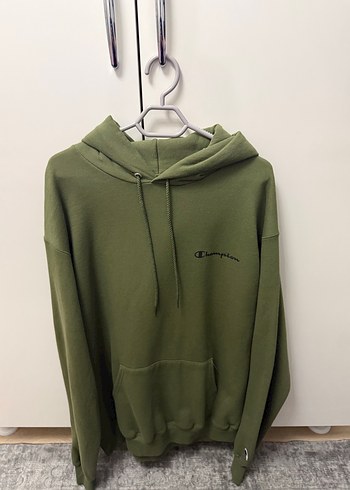 Kadın Haki Kapüşonlu Sweatshirt - Görsel 2