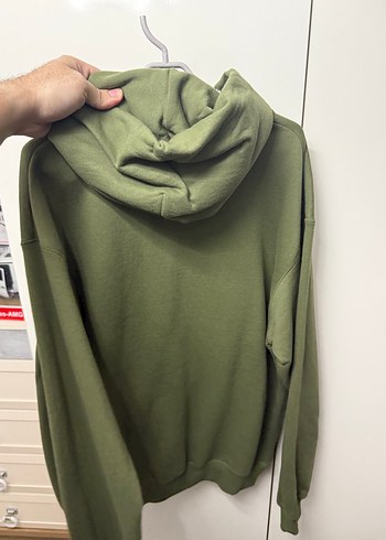 Kadın Haki Kapüşonlu Sweatshirt - Görsel 4