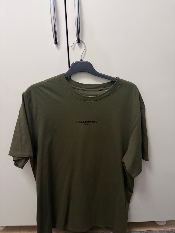 Karl Lagerfeld Erkek Khaki Kısa Kollu Tişört - Görsel 2