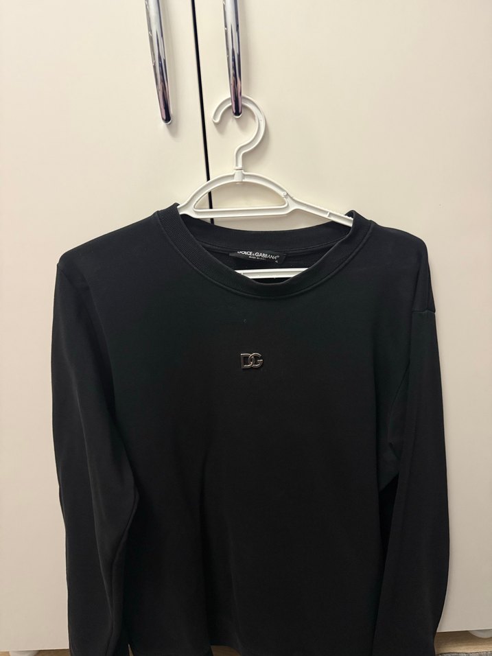 Siyah Erkek Sweatshirt Uzun Kollu DOLCE GABBANA - Görsel 3