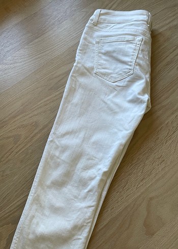 Roman beyaz aplikeli kadın Kot Pantolon - Görsel 8