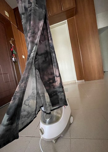 Uzun Kamuflaj Benzeri Desenli Rahat Elbise - Görsel 4