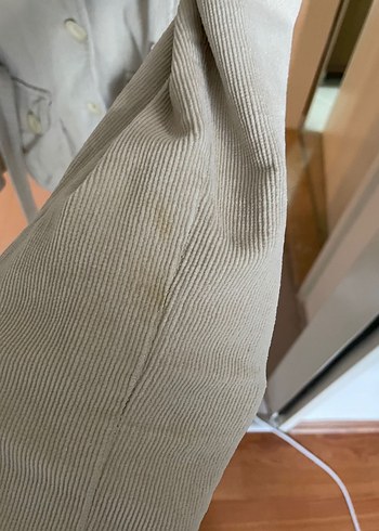 Düğmeli Bej Kadın Ceket - Görsel 5