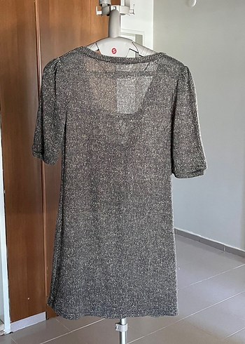 V Yaka Triko Midi Elbise - Görsel 6