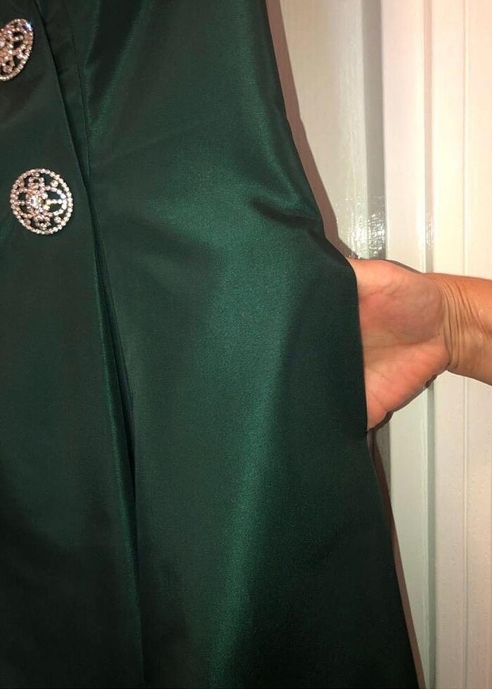 Ilmio A kesim kalp yaka tafta abiye - Görsel 5