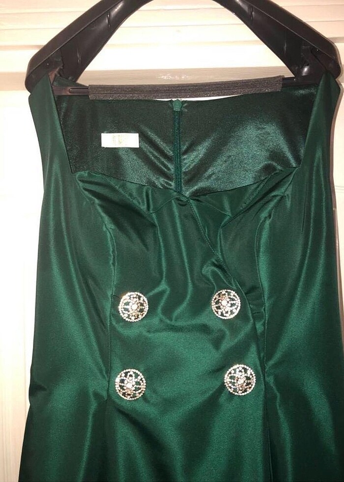 Ilmio A kesim kalp yaka tafta abiye - Görsel 3