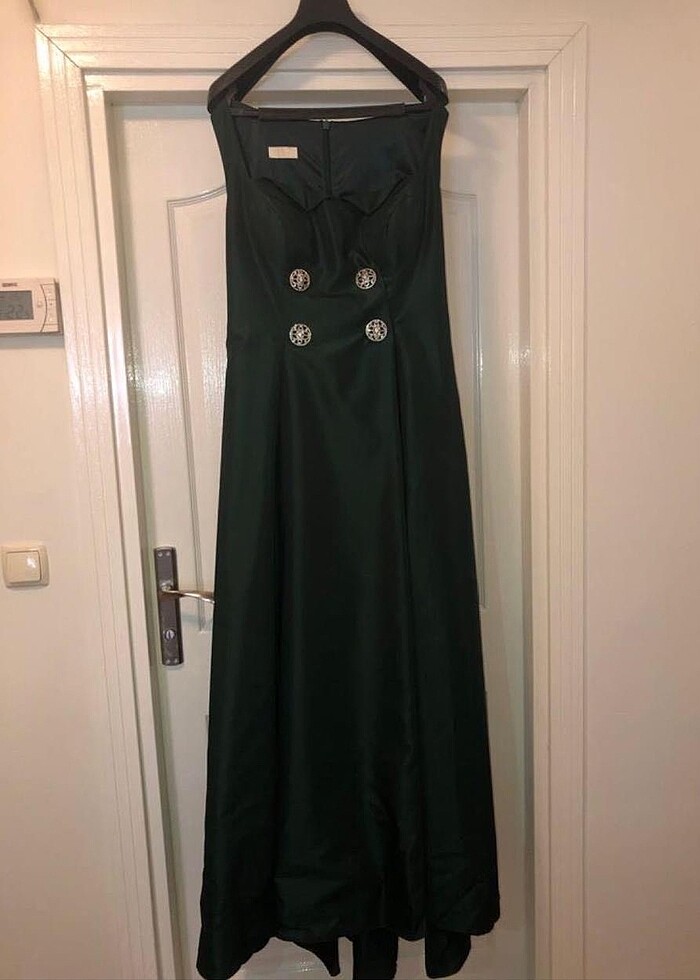 Ilmio A kesim kalp yaka tafta abiye - Görsel 2