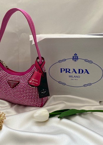 Pembe Payetli Prada Kadın Çanta