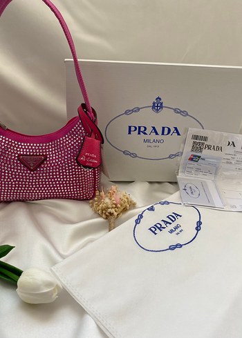 Diğer Pembe Payetli Prada Kadın Çanta