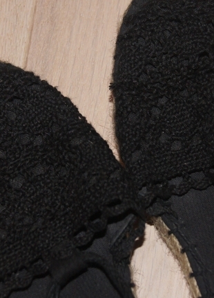 Asos ASOS Bilekten Bağlamalı Dantel Siyah Espadril