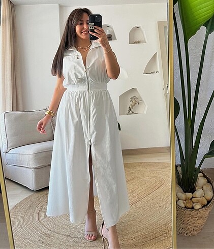 SON 2 ürün Poplin kumaş elbise