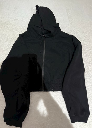 Mavi Jeans Fermuarlı Siyah Kapüşonlu Kadın Sweatshirt