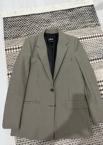 Zara Gri Düğmeli Kadın Blazer Ceket