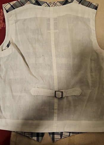 Düğmeli Ekose Yelek - Görsel 5