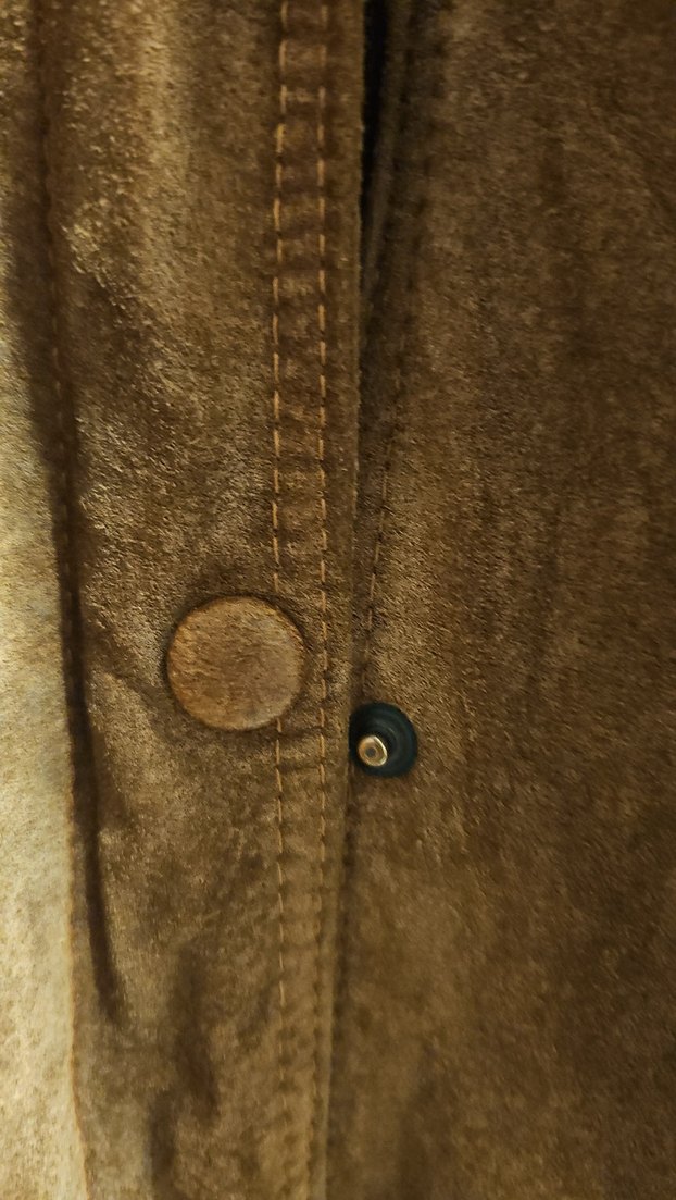 Kahverengi Nakışlı Süet Ceket/Mont - Görsel 5