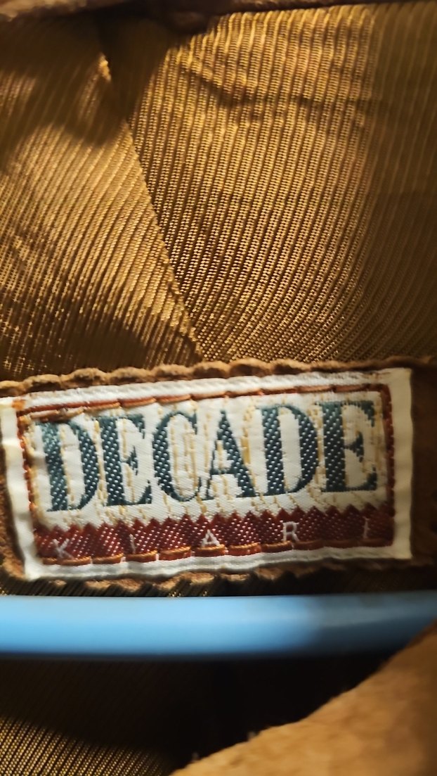 Kahverengi Nakışlı Süet Ceket/Mont - Görsel 3