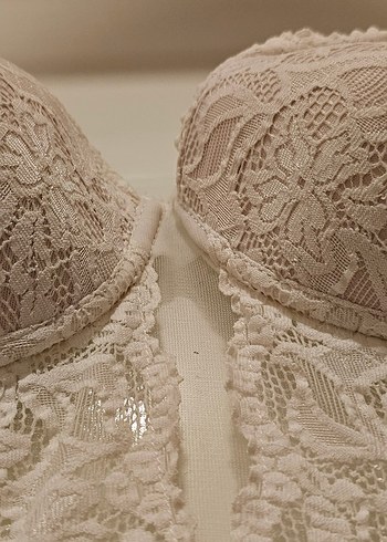 Beyaz Dantel Vintage Bohem Büstiyer/Korse - Görsel 6