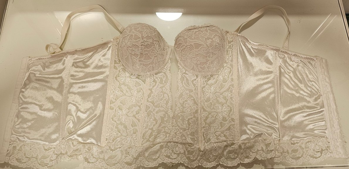Beyaz Dantel Vintage Bohem Büstiyer/Korse - Görsel 4