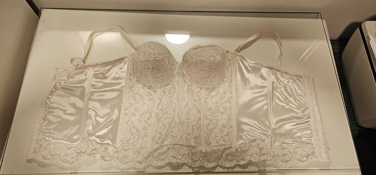 Beyaz Dantel Vintage Bohem Büstiyer/Korse - Görsel 2