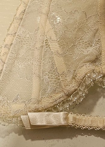 Beyaz Vintage Dantel Bohem Büstiyer/Korse - Görsel 6
