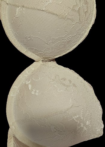 Beyaz Dantel Detaylı Push-up Sütyen - Görsel 5