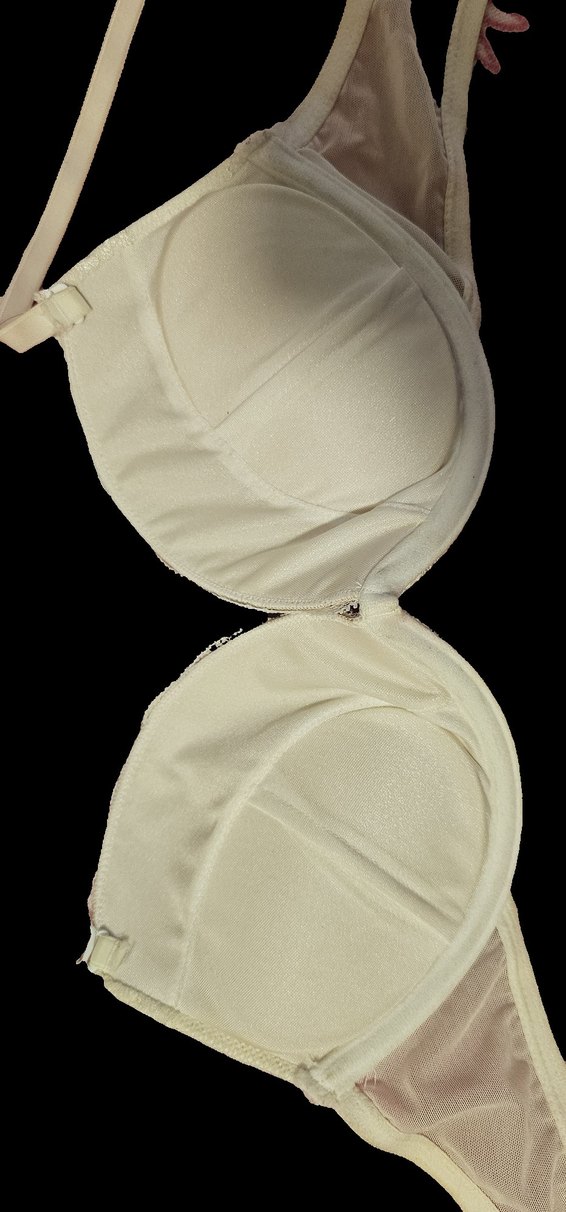 Beyaz Dantel Detaylı Push-up Sütyen - Görsel 3