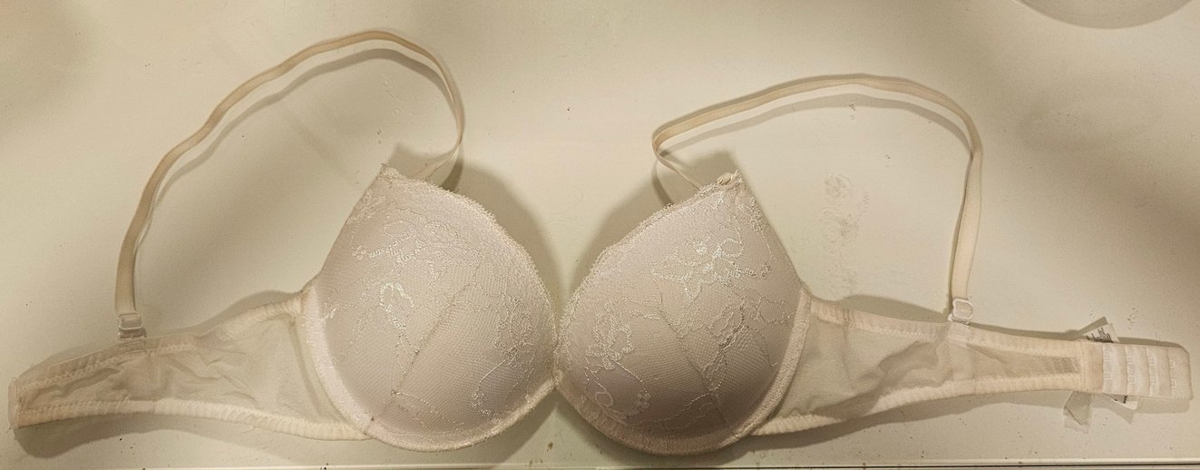 Beyaz Dantel Detaylı Push-up Sütyen - Görsel 2