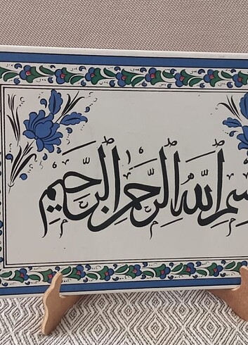 Çini fayans üzeri işleme 
