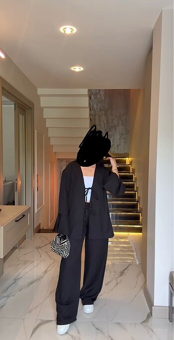 Bağcıklı Kimono İkili Takım