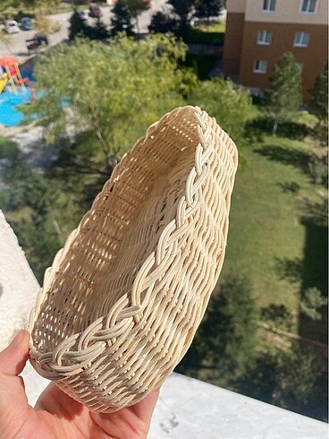  Beden Renk El örgüsü rattan sepet