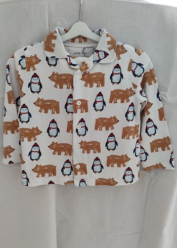 12-18 Ay Beden beyaz Renk LCW Baskılı Pijama Takımı 12-18 Ay