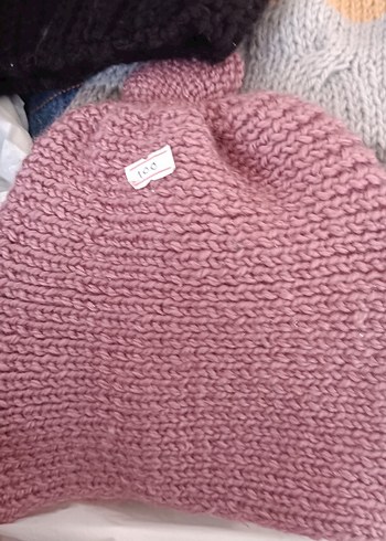 Renkli Bohem Örgü Kadın Bere tane fiyatıdır el örgü - Görsel 2