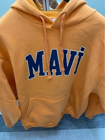 s Beden turuncu Renk Mavi logolu turuncu sweatshirt