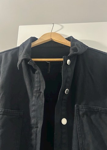 universal Beden siyah Renk Düğmeli Siyah Kadın Denim Ceket