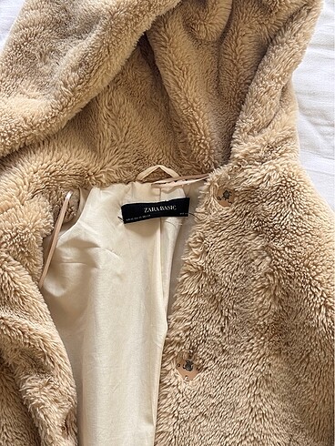 xs Beden Zara model kapüşonlu kürk
