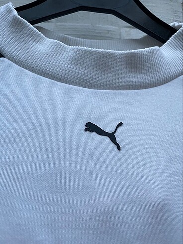 s Beden Puma bisiklet yaka sweatshirt siyah beyaz