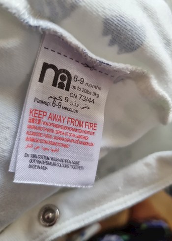 Uzun Kollu çıt çıtlı bebek bady.Mothercare marka. - Görsel 6