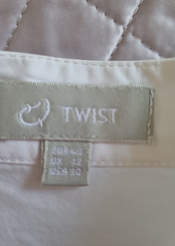 Fırfırlı Beyaz Pamuklu Kadın GömlekTWIST MARKA - Görsel 6