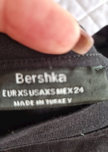 Siyah penye elbise BERSHKA MARKA - Görsel 6