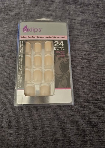 Bej 24 Parça Hızlı Manikür Tırnak Dekoru - Görsel 2