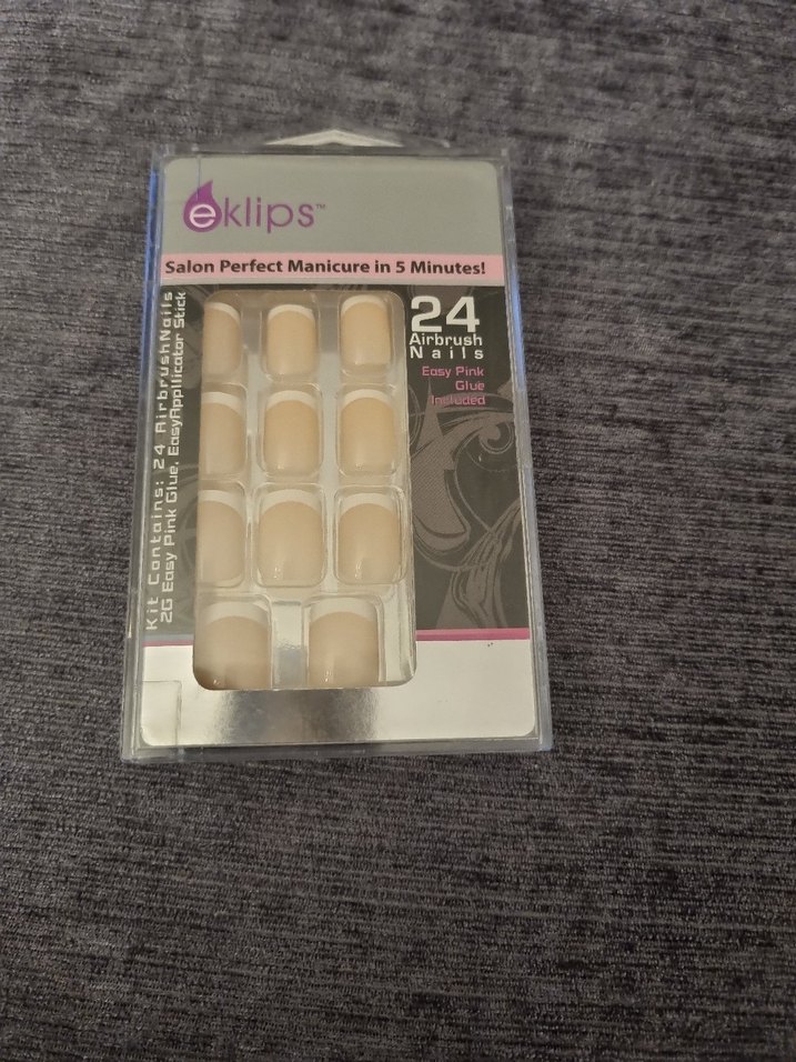 Bej 24 Parça Hızlı Manikür Tırnak Dekoru - Görsel 2